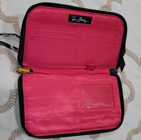 Vera Bradley Quilted Wristlet Wallet in the "Ribbons" Floral Butterfly Pattern - Picture 3 of 5